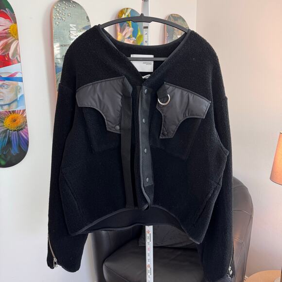 yoshiokubo GROUNDFLOOR Fleece Utility Cardigan Jacket O/S - Picture 2 of 5